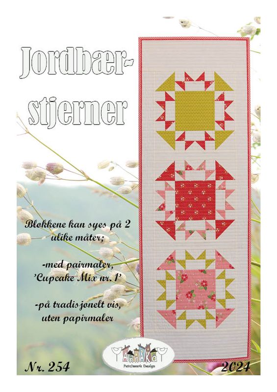 Jordbær-stjerner - mønster