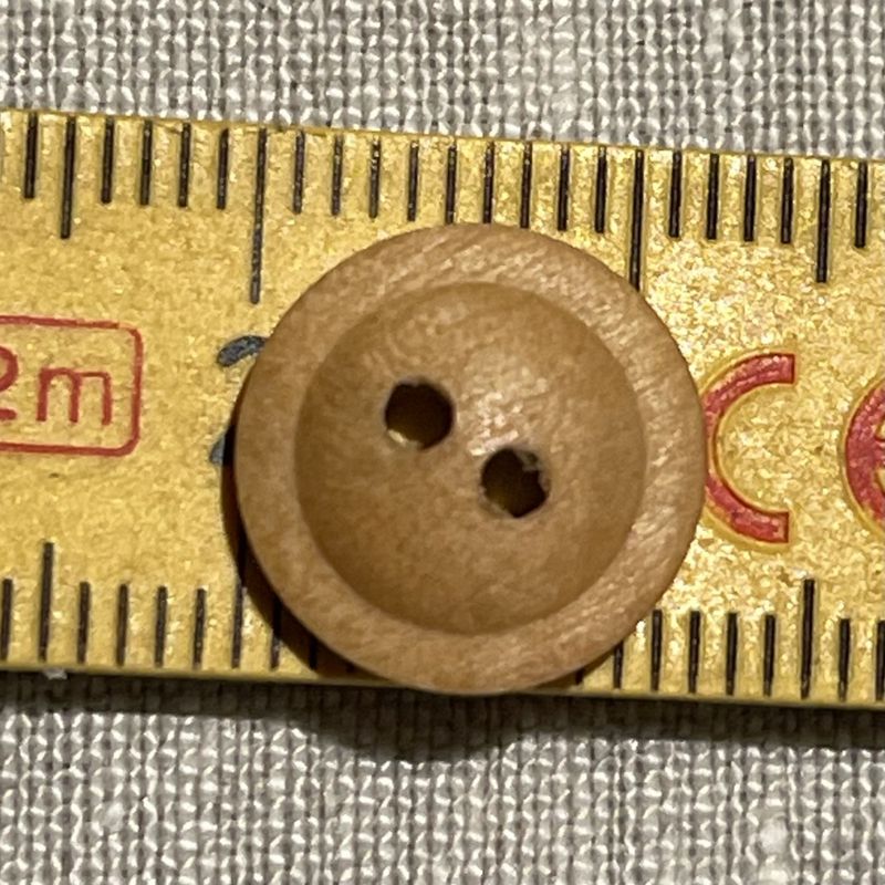 Treknapp rund med kant - 12mm i diameter