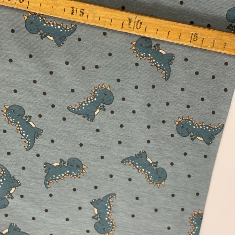 Bomull Jersey - Dragon Dusty Green - 1,4m