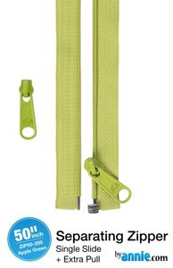 By Annie Delbar/ Separating Zipper APPLE GREEN - 50