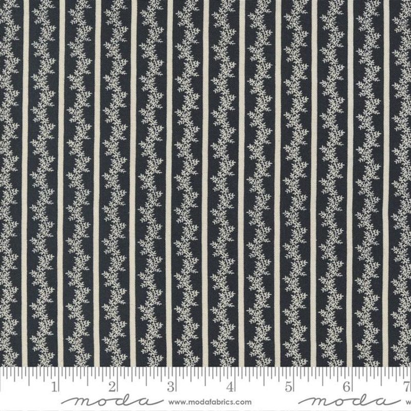 Florence Black - Svart med naturhvitt stripemønster