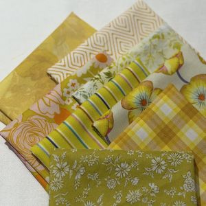 Stoffpakke Syrlig gul 8x50cm