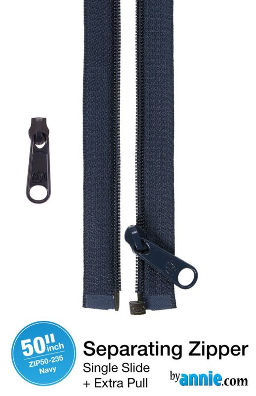 By Annie Delbar/ Separating Zipper NAVY - 50