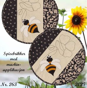 Hagevenner  mønster  - spisebrikker med applikasjon