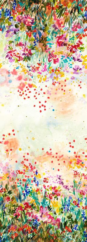 Coming up Roses -Ombre med blomstertrykk