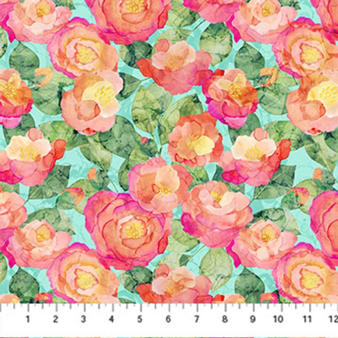 Hovedbilde Blomster i rosa og fersken på ...